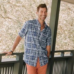Orvis Men's Heritage Poplin Printed Short-Sleeve Shirt