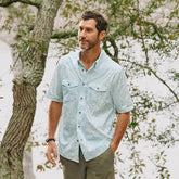 Orvis Men's River Guide Printed Short-Sleeve Western Shirt 2.0