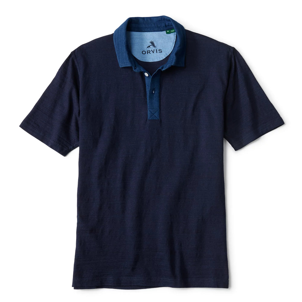 Orvis Angler's Indigo Colorblock Polo