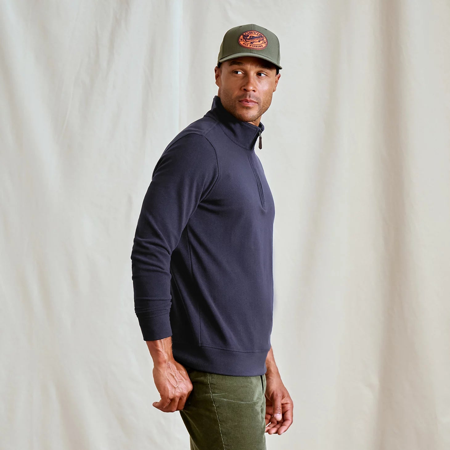 Orvis Men's Snowy River 1/4-Zip Sweatshirt
