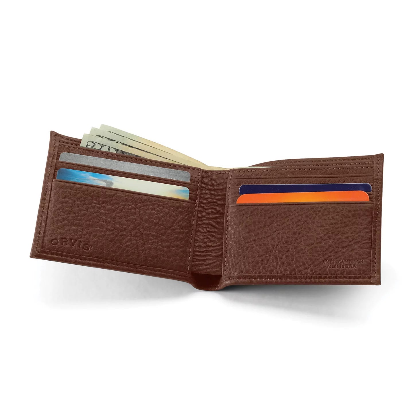 Orvis American Bison Thinfold Leather Wallet