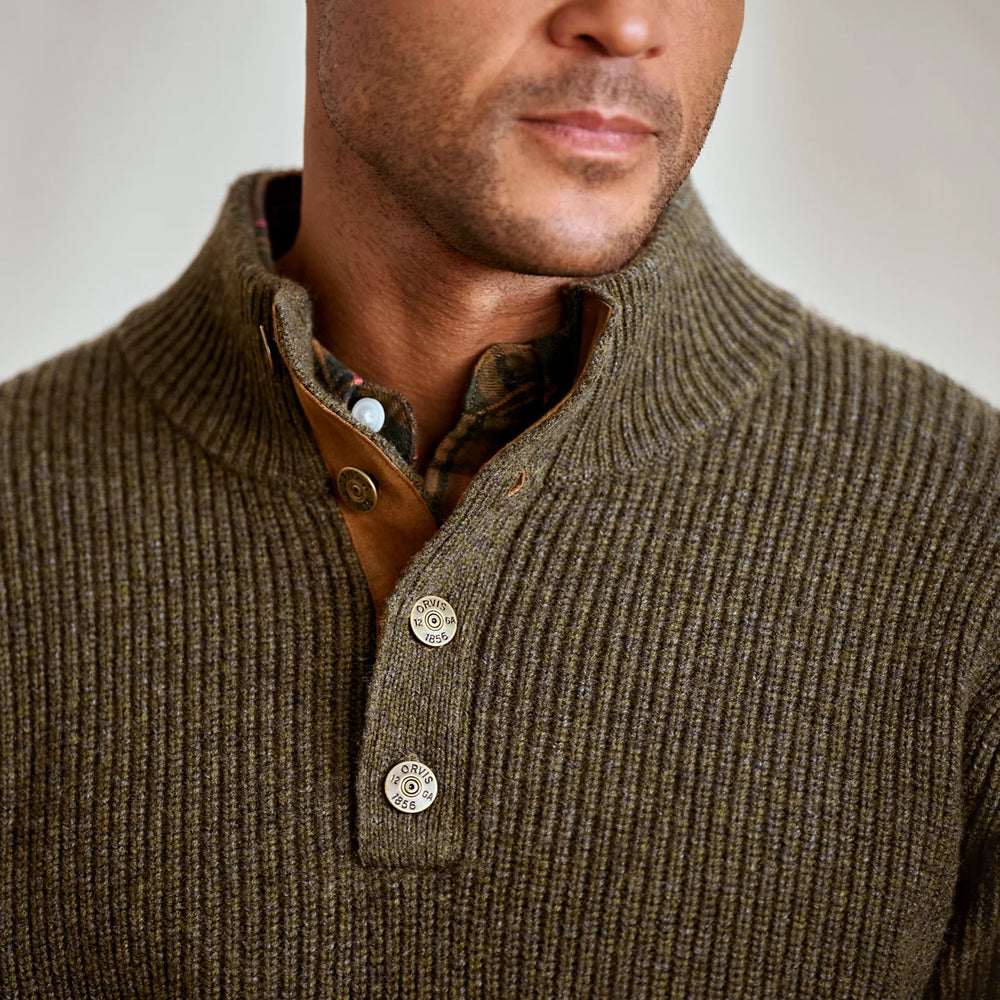 Orvis Quail Creek Button Mockneck Pullover