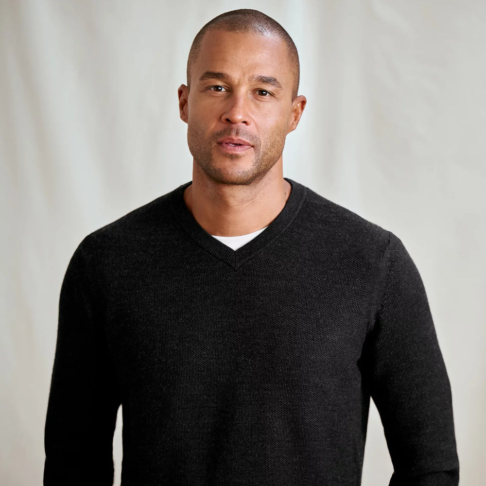Orvis Merino Piqué V-Neck Sweater