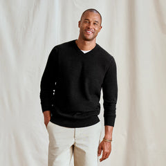 Orvis Merino Piqué V-Neck Sweater