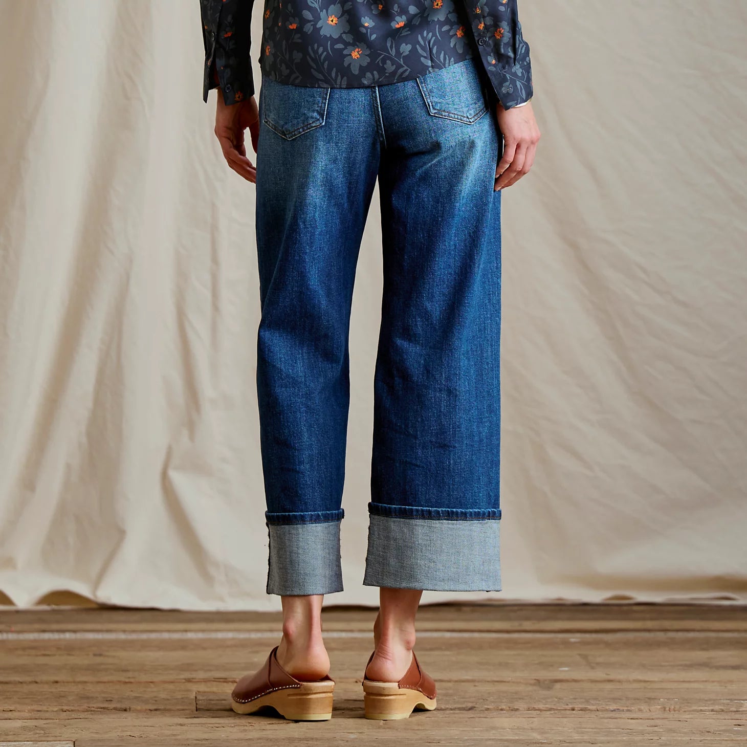 Orvis Kut from the Kloth® Sienna High-Rise Cuffed Wide-Leg Jeans