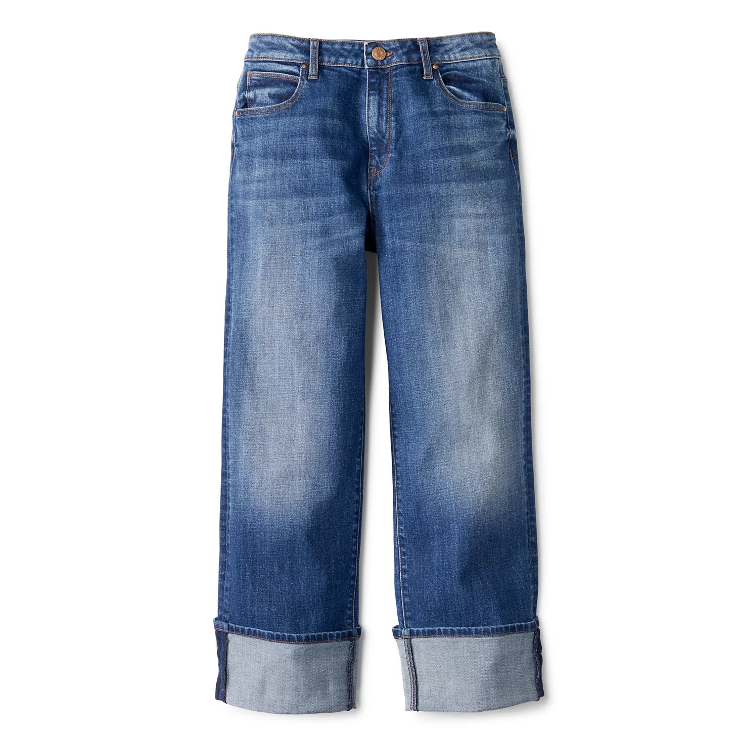 Orvis Kut from the Kloth® Sienna High-Rise Cuffed Wide-Leg Jeans