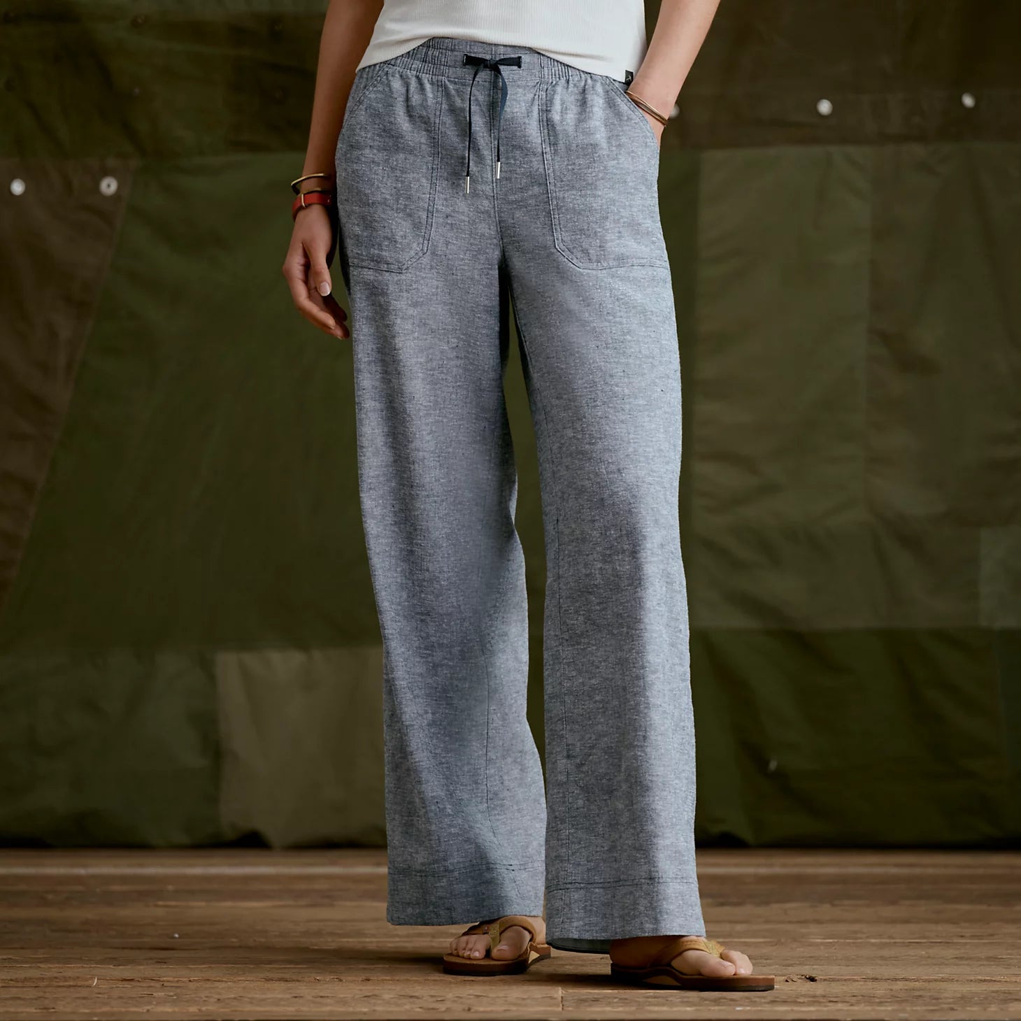 Orvis Explorer Performance Linen Wide-Leg Pants