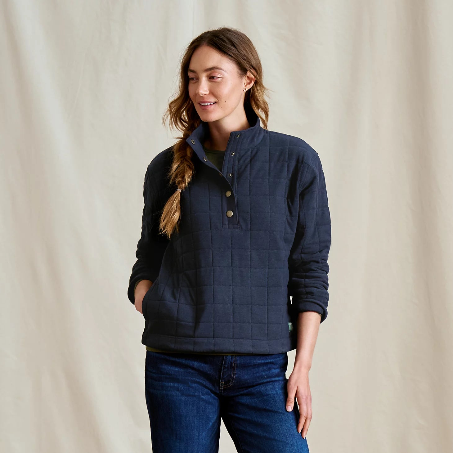 Orvis Women's Battenkill Quilted 1/2-Snap Sweatshirt