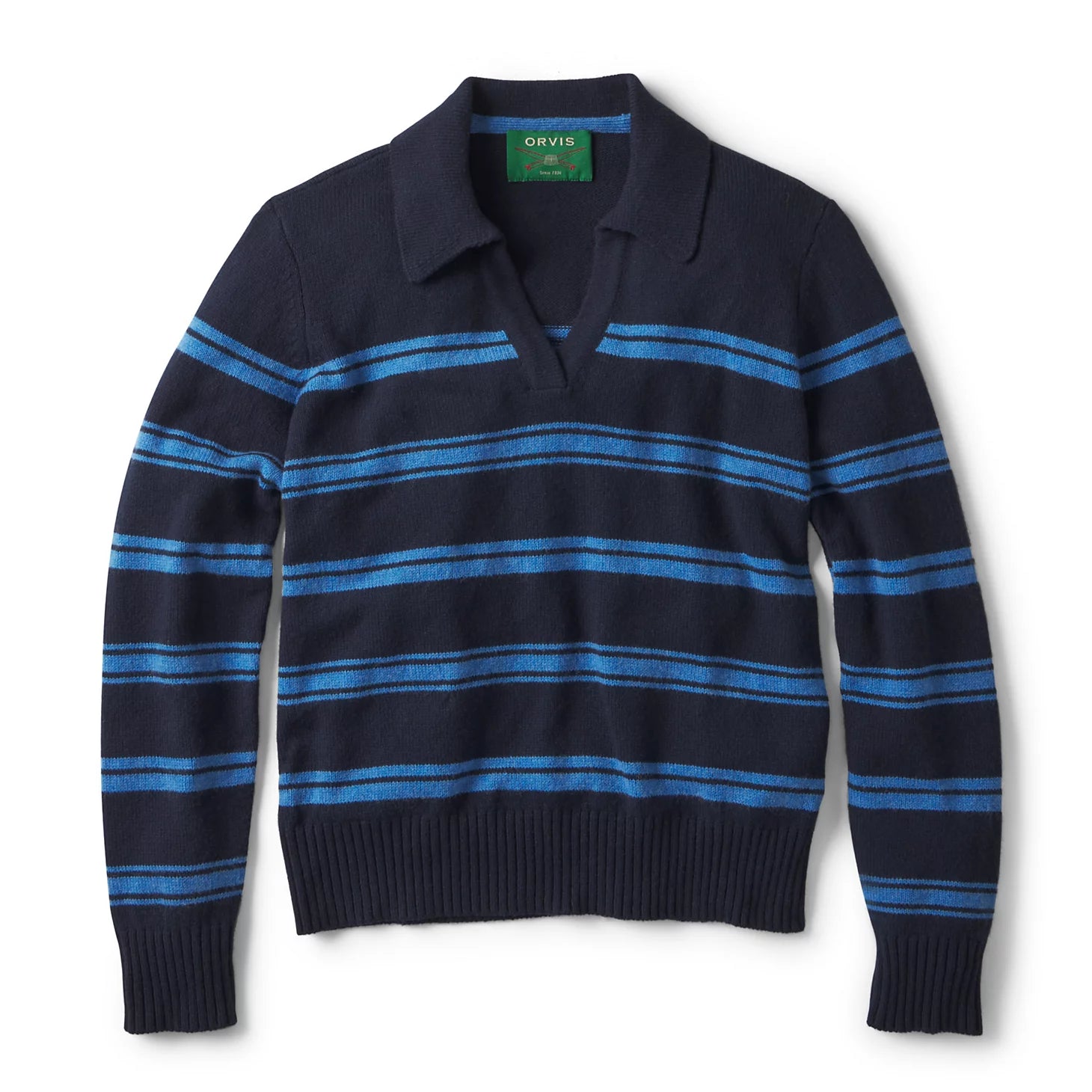 Orvis Brookside Striped Polo Sweater