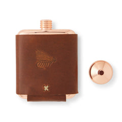 Orvis Whiskey Leatherworks Personalized Copper Flask